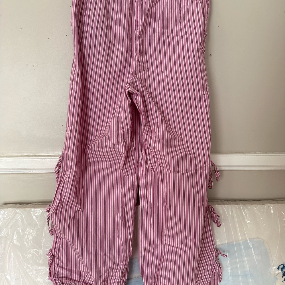 Wild Fable Pink and White Striped Pants - Picture 3 of 4